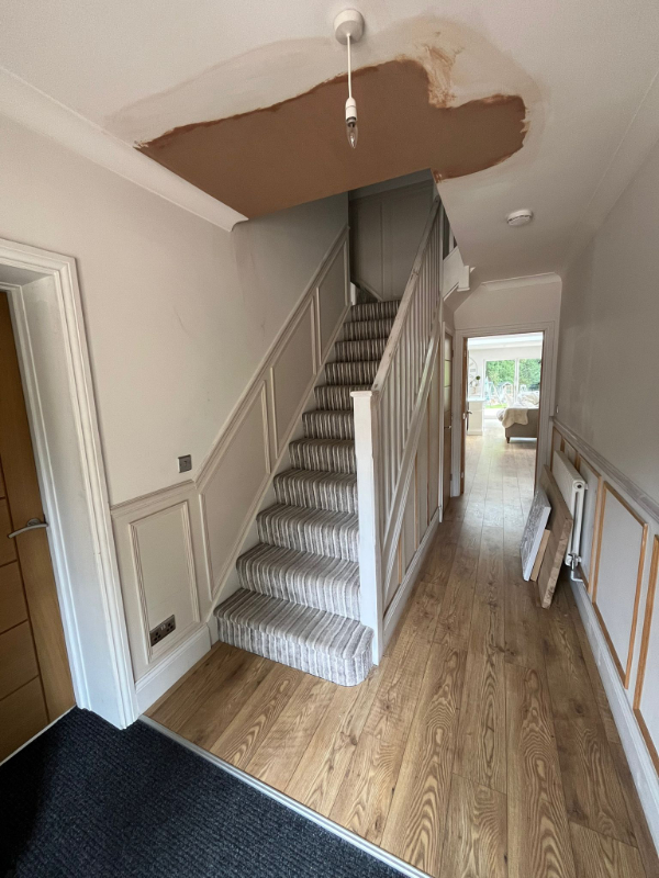 Plastering Above Stairs