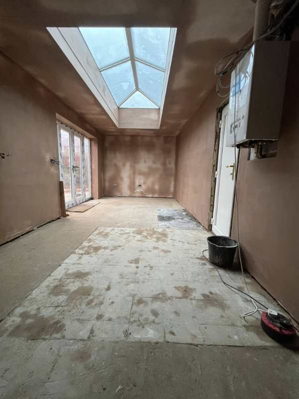 Extension Plasterboarded & Skimmed