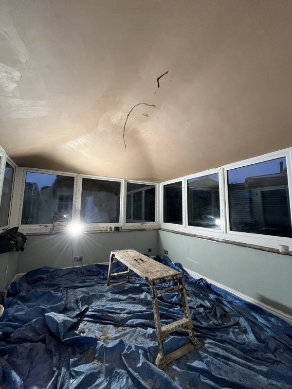 Ceiling Plaster Mansfield Woodhouse (After)